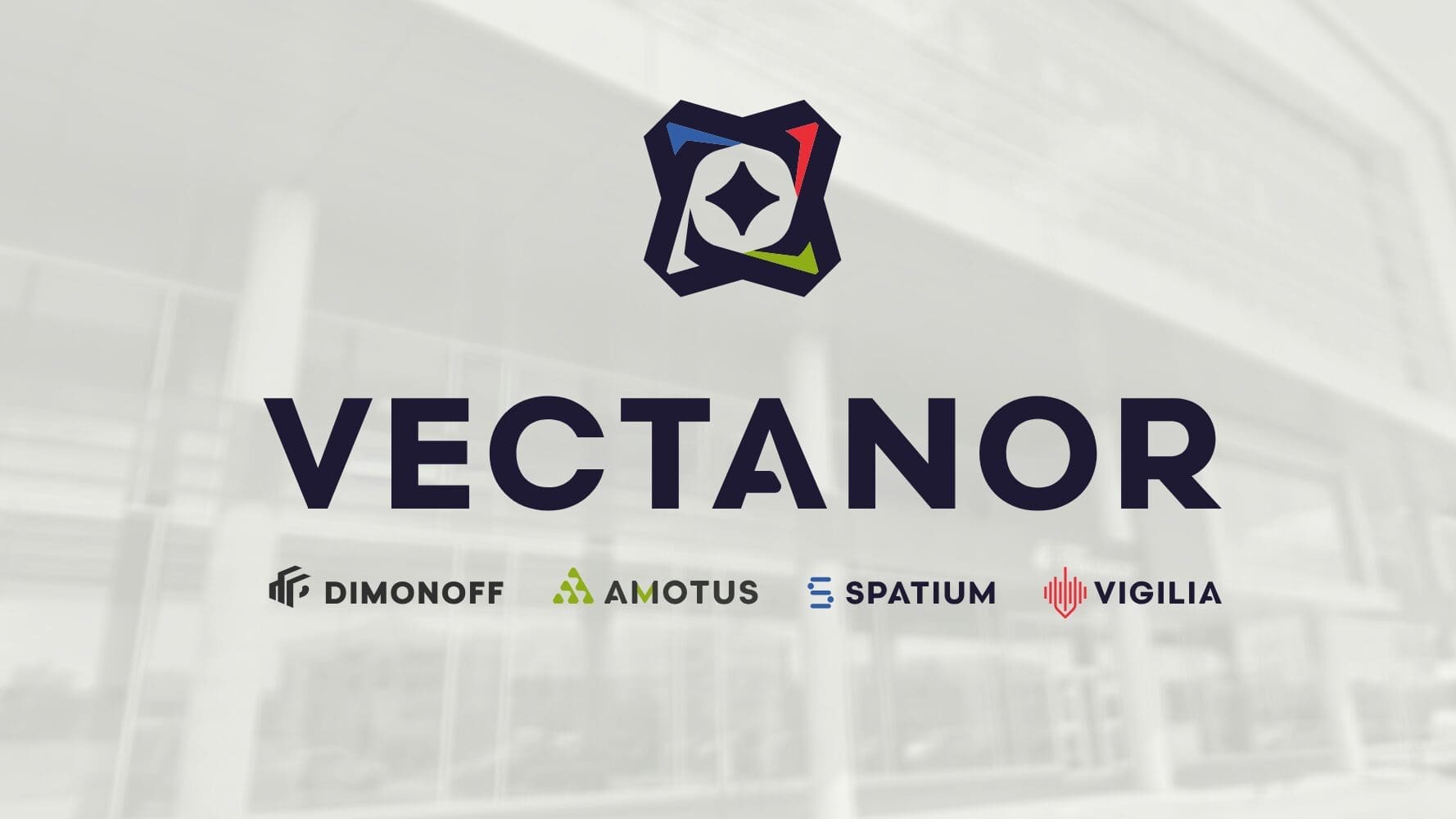 Vectanor Group logo with Dimonoff, Amotus, Spatium and Vigilia divisions